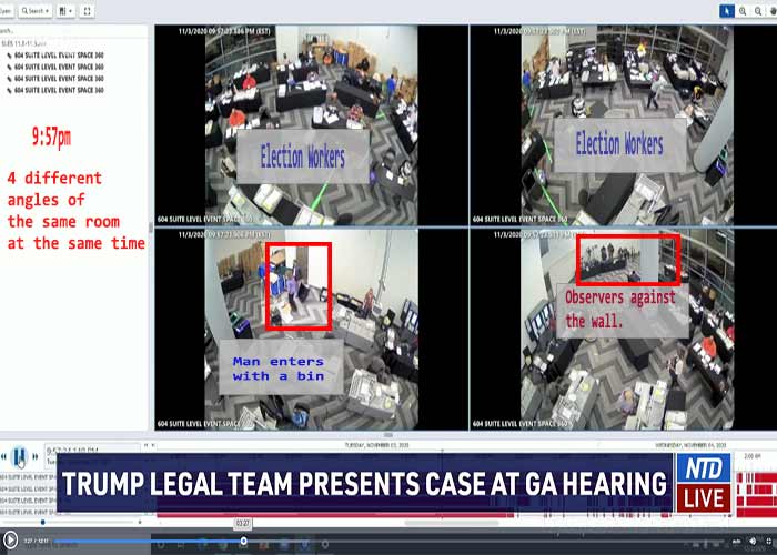 Time Stamp Sequence of Georgia Election Fraud Video